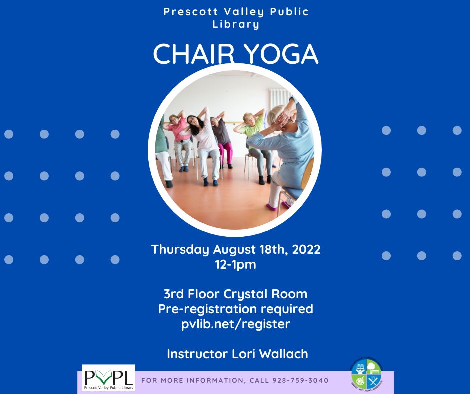 Chair Yoga August 18th, 2022, In person programPreregistration